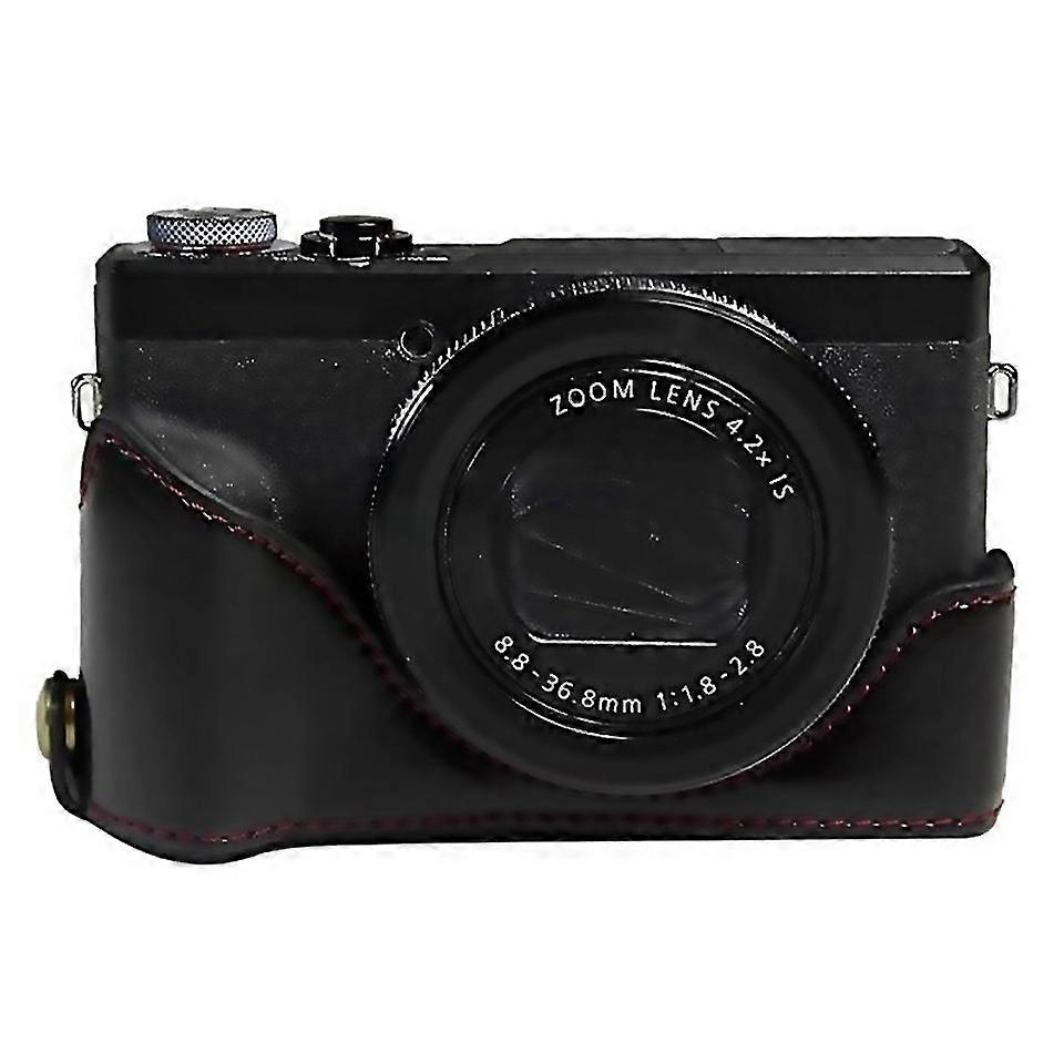 For New 14 Inch Thread Pu Leather Camera Half Case Base For G7 X Mark Iii G7