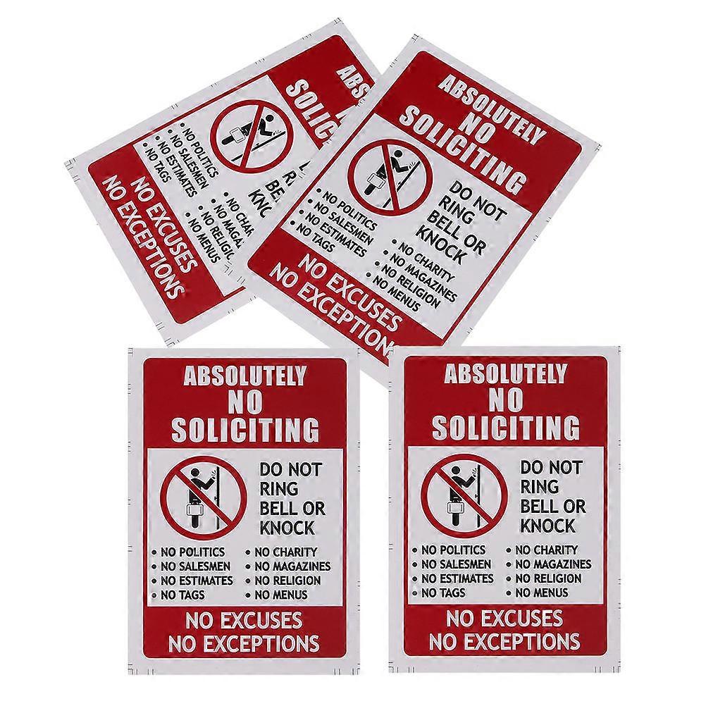 Do Not Knock Sign Sticker High-Adhesive Glue No Entry No Selling For Homeowners Business Owners 9.5X14Cm