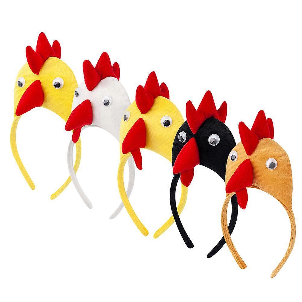 Assorted Color Chicken Headband for Festival Hair Decor 25Pcs Set