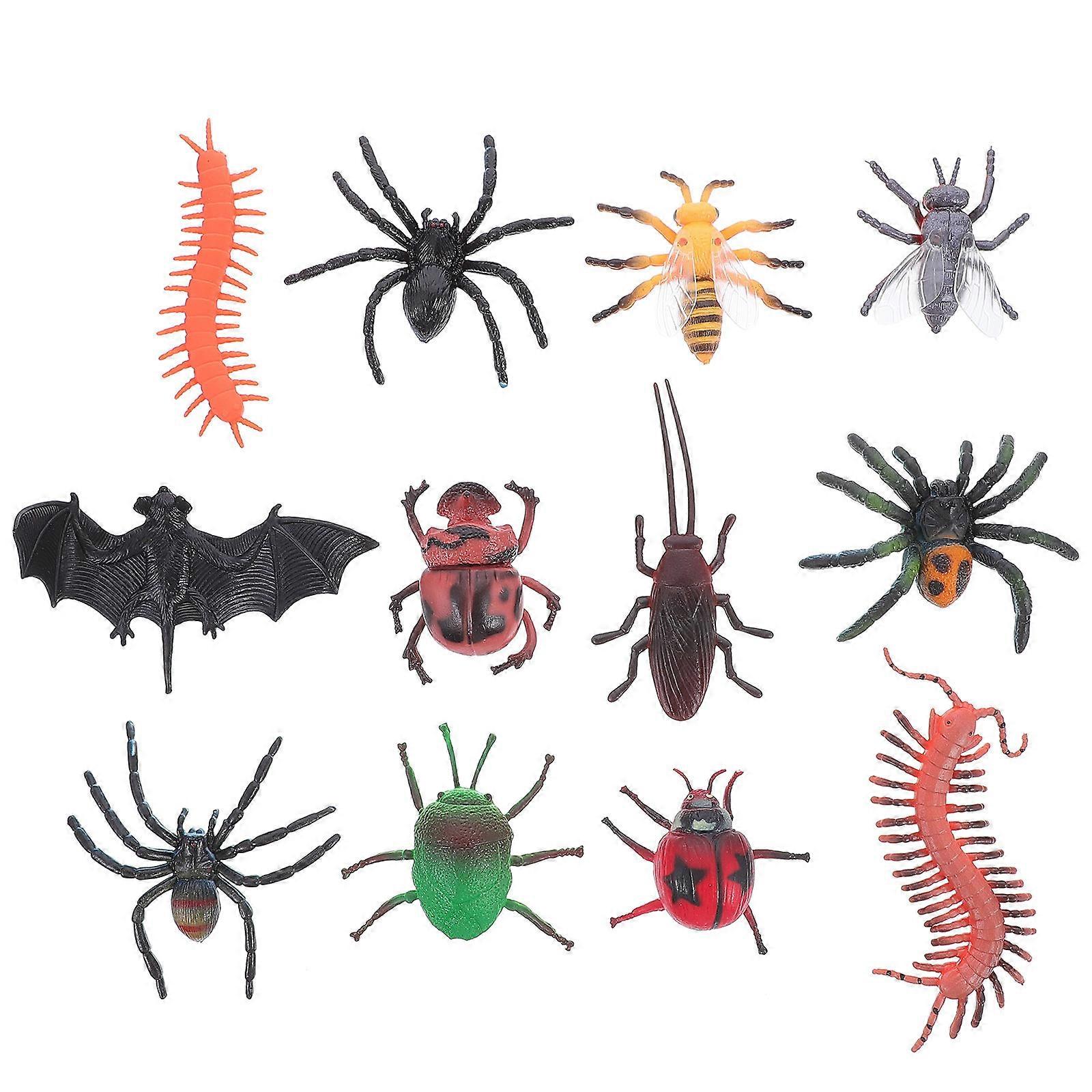 Halloween Simulation Insect Model for Decoration 72Pcs Plastic Adornments