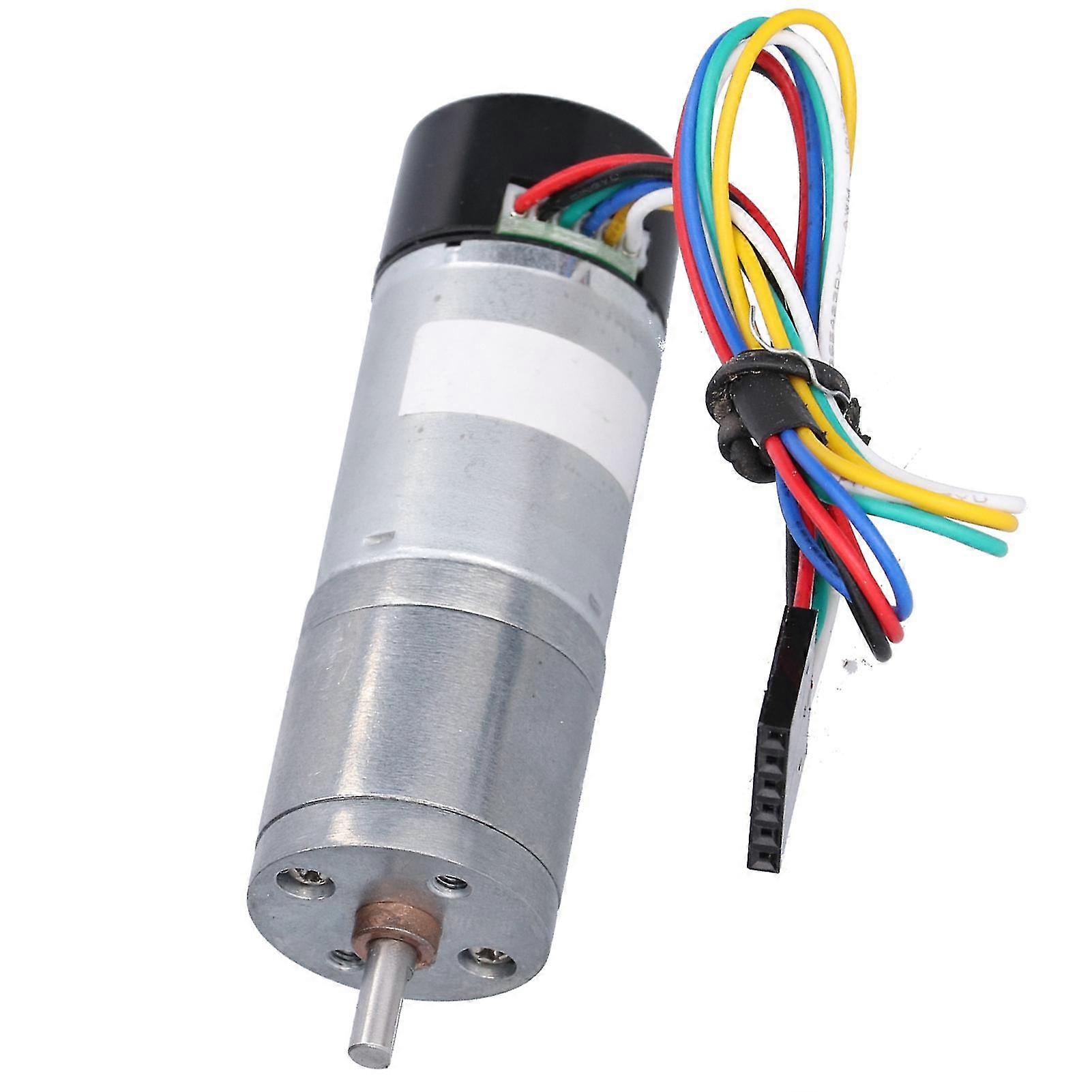 DC Geared Motor with Encoder Speed Measuring Signal Feedback Smart Car Dedicated JGA25?371DC12V 1360RPM