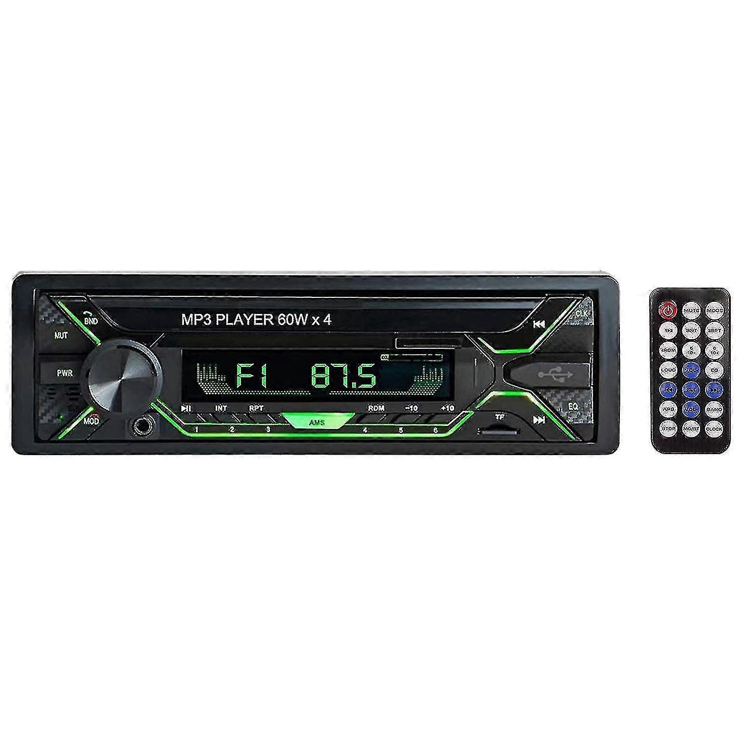 Auto Stereo Met Bluetooth, Single Din Radio Fm Media Player Usb/tf/sd/aux Audio Receiver, Hands Fre