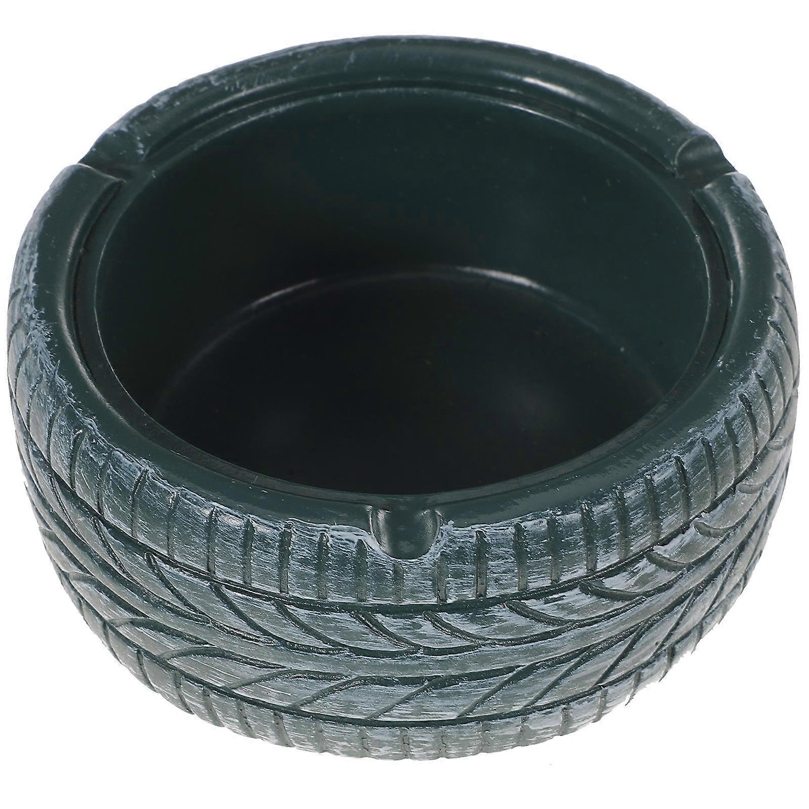 Simulation Tire Ashtray 4Pcs Vintage Design For Meeting Room Home Use Compact Ash Collection