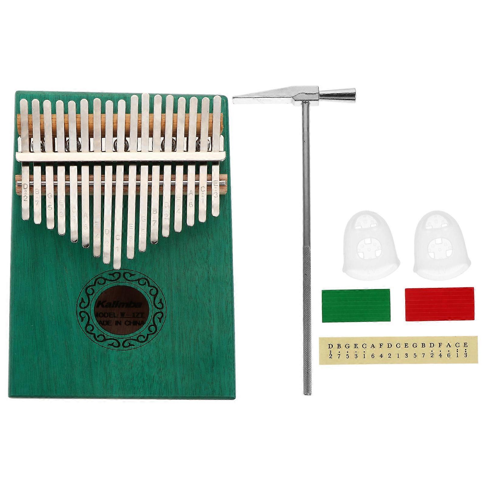 Kalimba Instrument Mini Functional Solid Wood Portable Practice 1Set