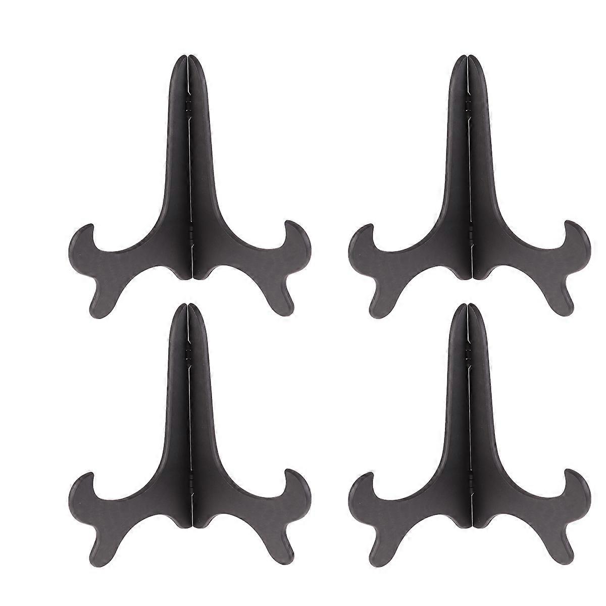 Plate Storage Rack Black Plastic for Storing Dishes 12Pcs Practical Set