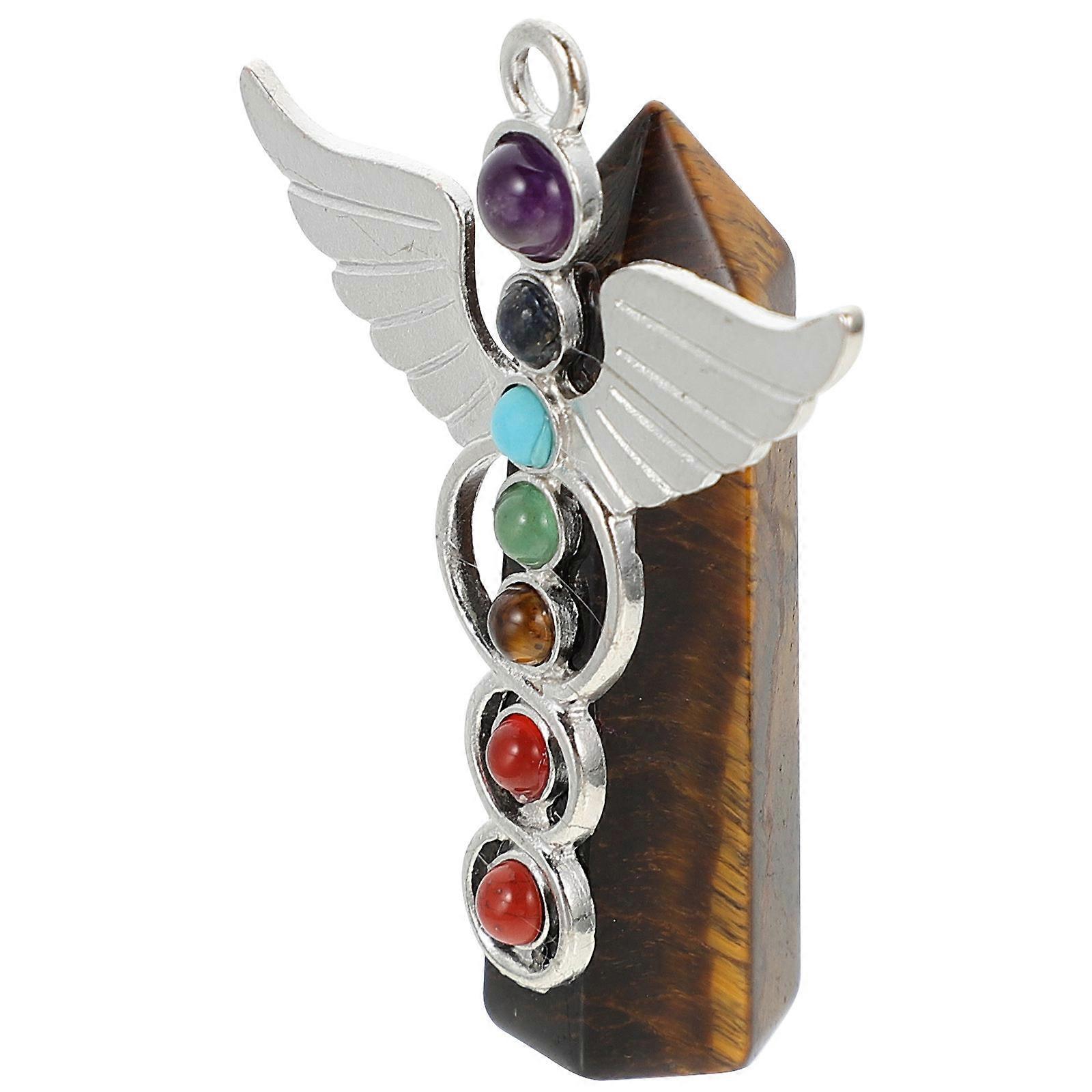 Angel Wing Crystal Hexagonal Column for Decoration 5Pcs Set