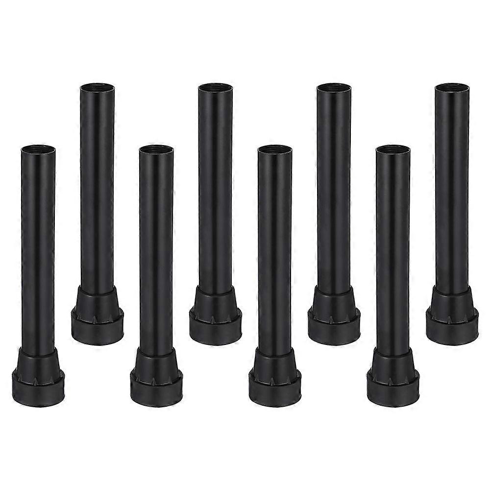 Black Trampoline Leg Cap Tips for Stable Support with 8Pcs Covers