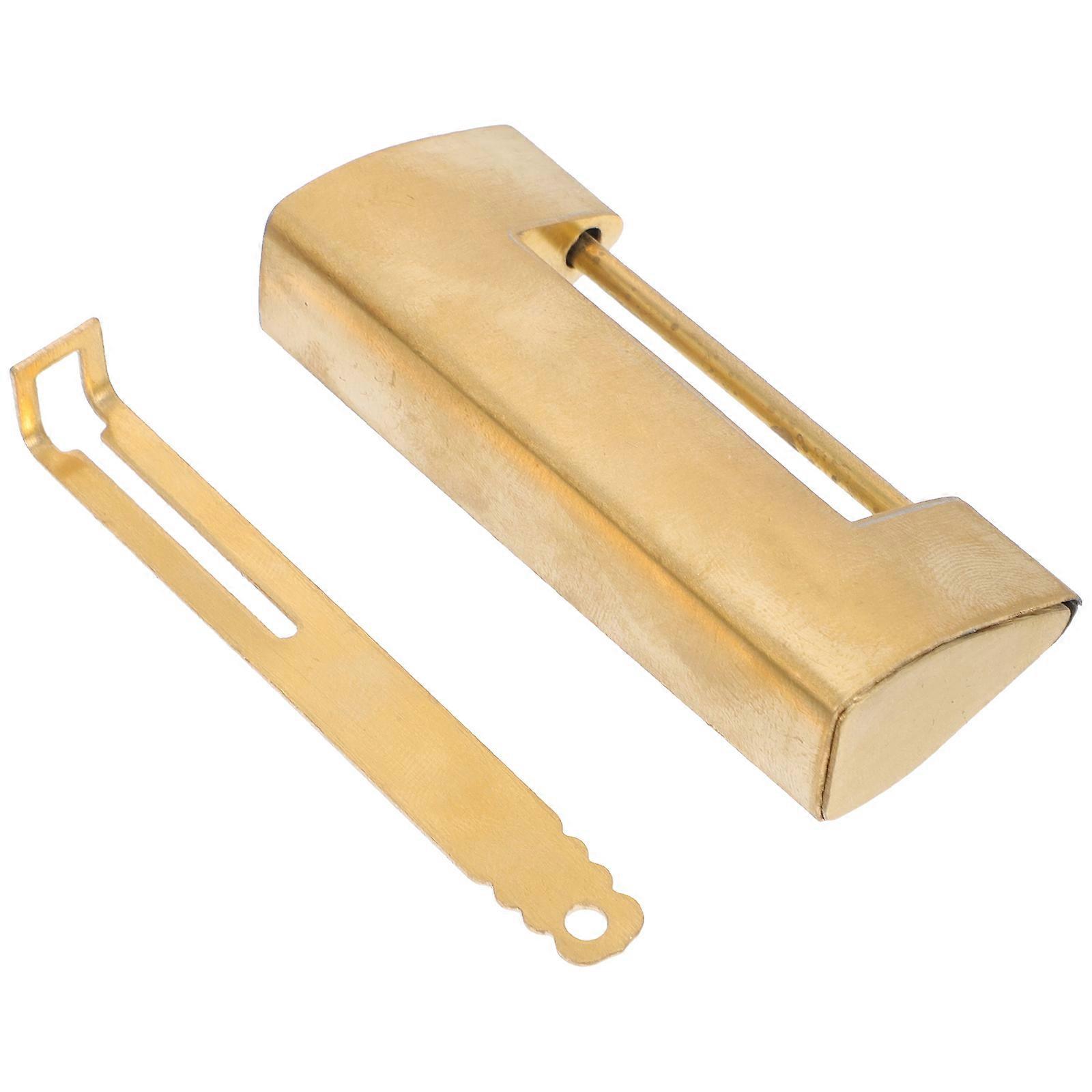 Chinese Antique Padlock Horizontal Opening Function 1Set Copper Retro Lock