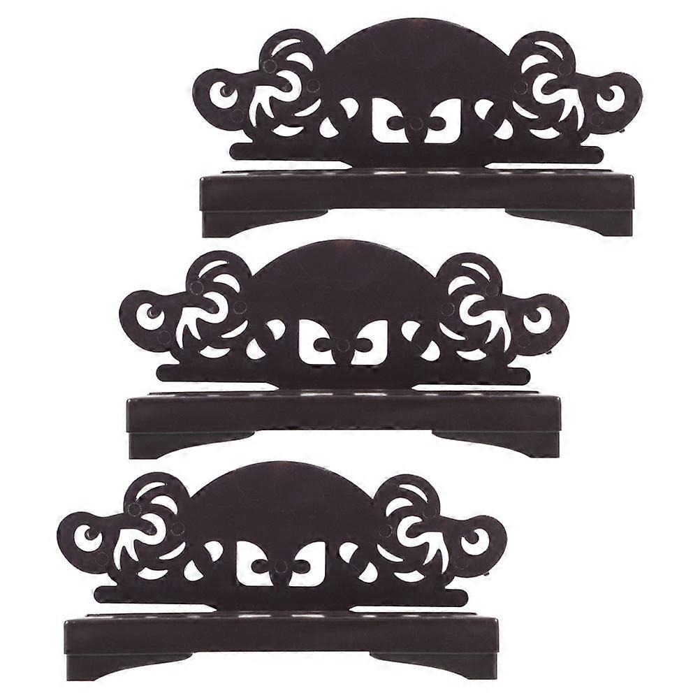Rectangular Fan Display Base 3Pcs Folding Japanese Fan Holder Suitable For Decor Enthusiasts Home And Office