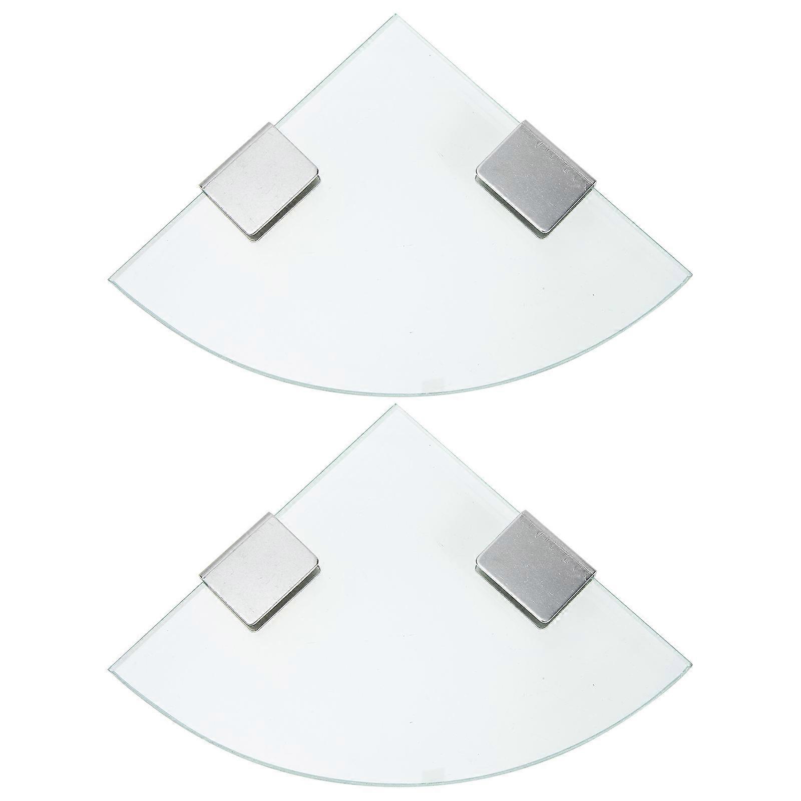 Bathroom Accessory Glass Storage Rack for Wall Hanging 1Set