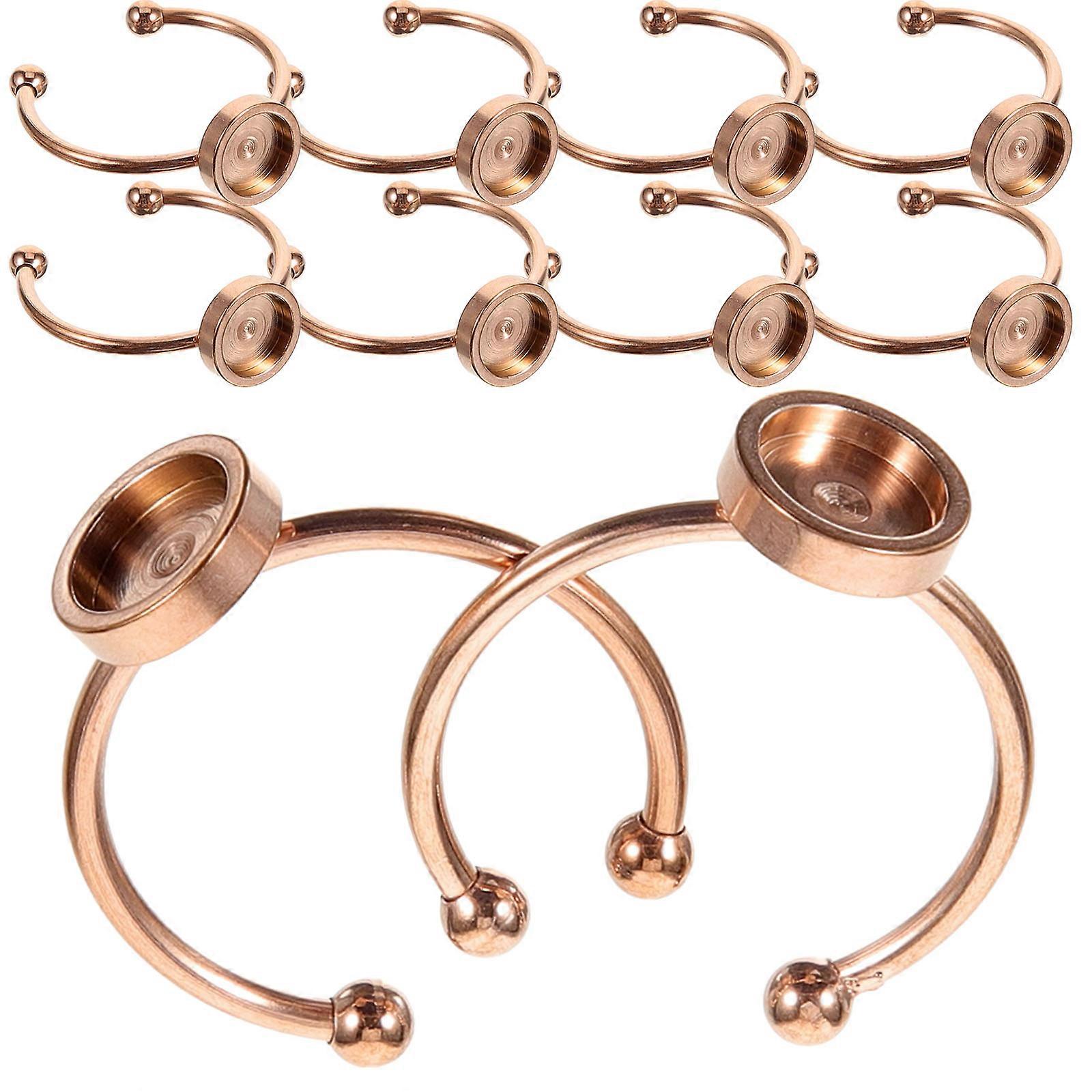 Ring Blanks Stainless Steel Adjustable Ring Base Blanks for DIY 30Pcs