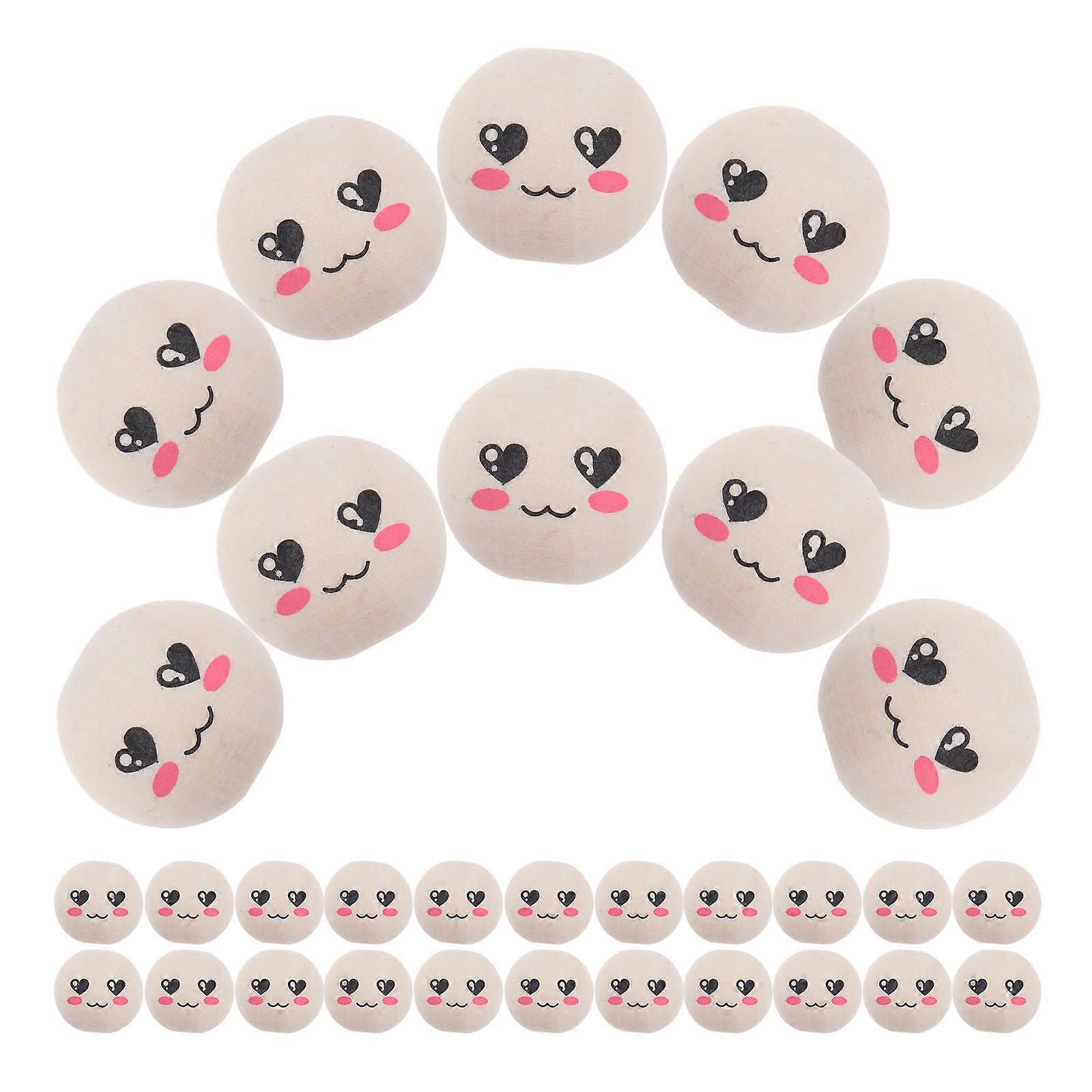 Natural Wood Beads For Crafts 50Pcs Round Wooden Beads Perfect For School Projects And Team Building Exercises