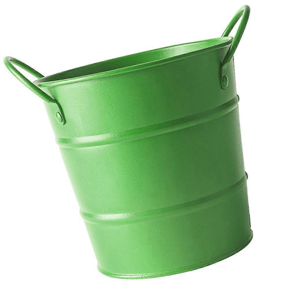 Miniature Snack Bucket Metal Bucket with Double Handle 5Pcs