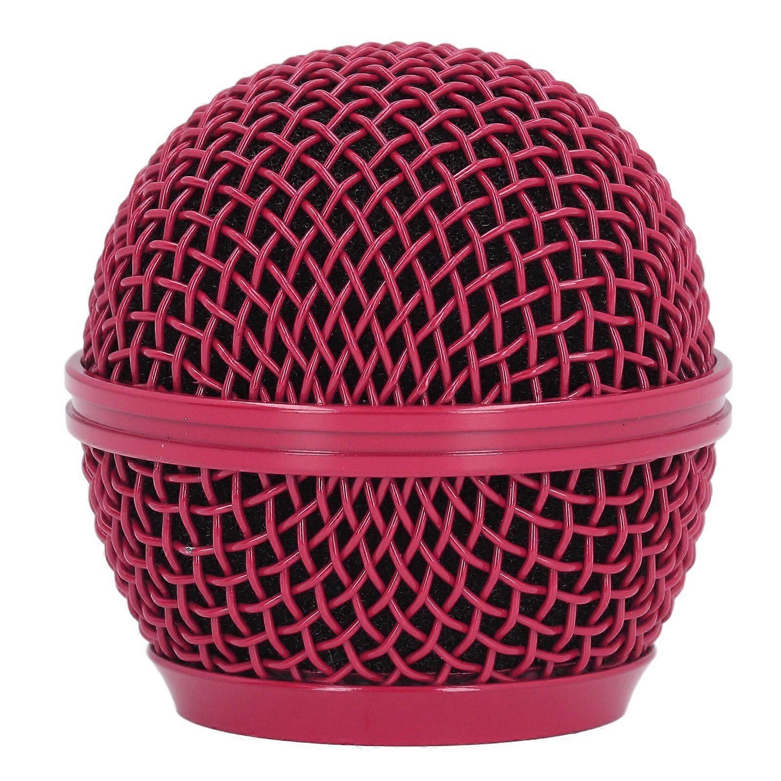 Mic Grille Replacement Mesh Microphone Grille Head for SM58S SM58LC BETA58 BETA58A SA M30 SV100 UT2 PGX24 SLX4 Rose Red