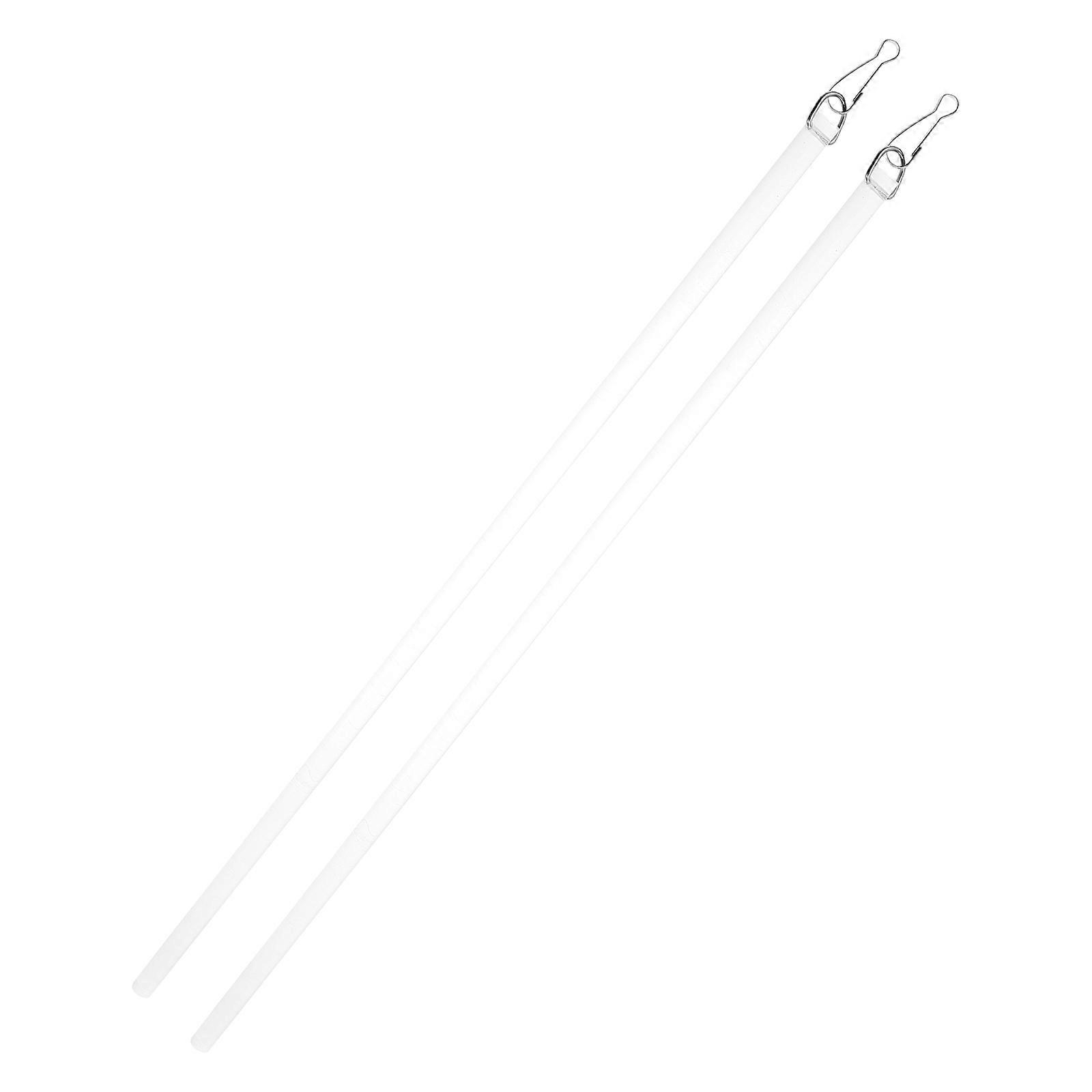 Manual Curtain Pull Rods 4Pcs White Acrylic Drapery Hardware