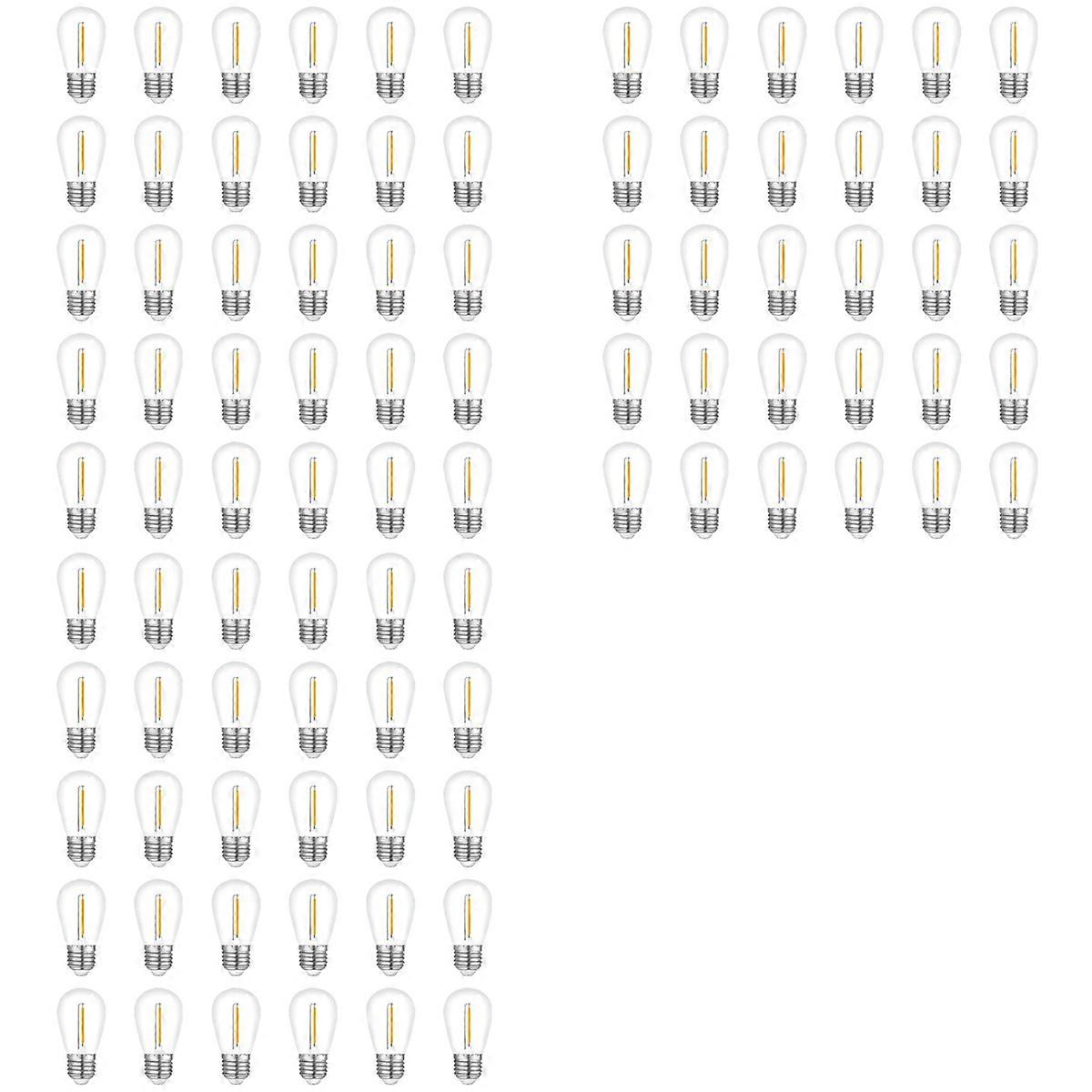 90-Pack Outdoor String Light Bulbs, Waterproof S14 Replacement Bulb, E26 Base Warm White