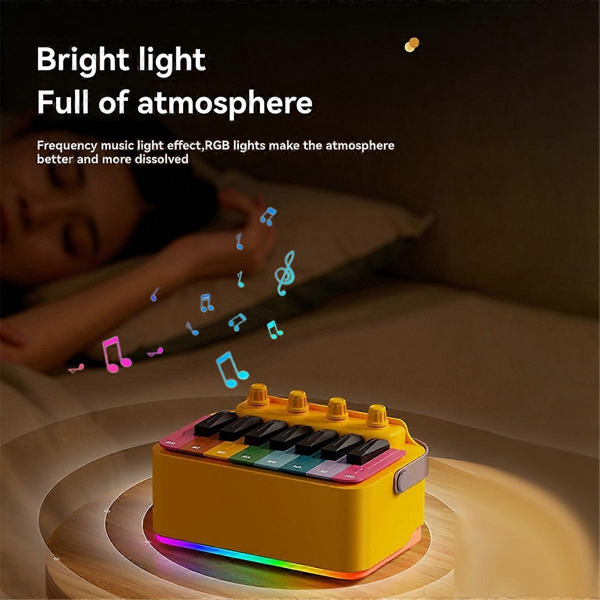 Piano Guitar Amplifier Electronic Drum Bluetooth Speaker Yellow