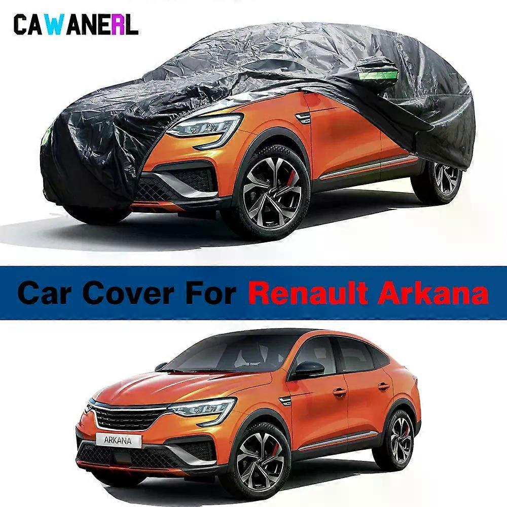 Εξαιρετική μαύρη κάλυψη αυτοκινήτου για Renault Arkana 2019-2025 εξωτερικού χώρου, ήλιος, βροχή, χιόνι, γρατσουνιές, αδιάβροχη κάλυψη αυτοκινήτου