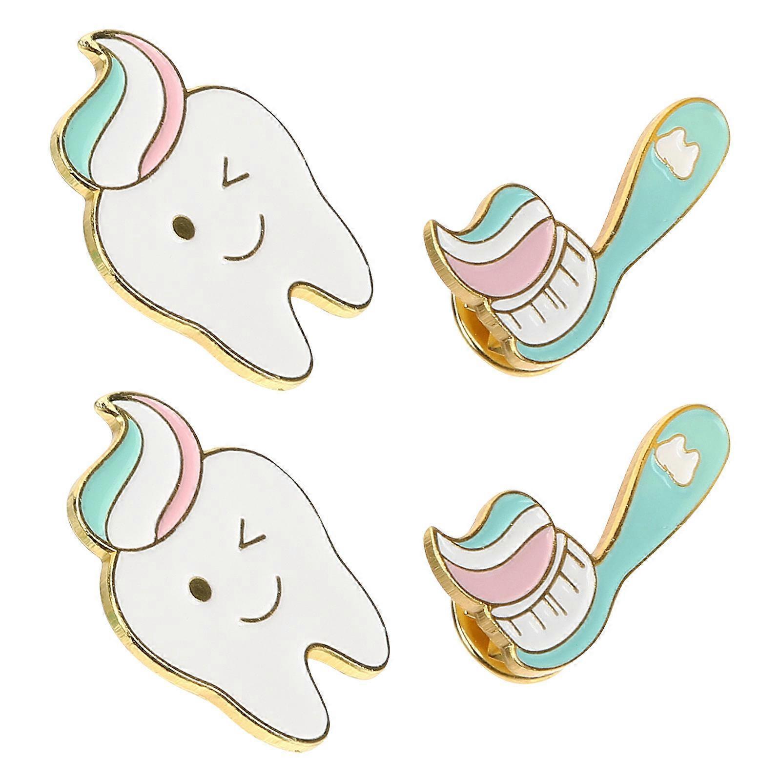 Teeth Brooch Pin Creative Enamel Pin for Decor 16Pcs Assorted