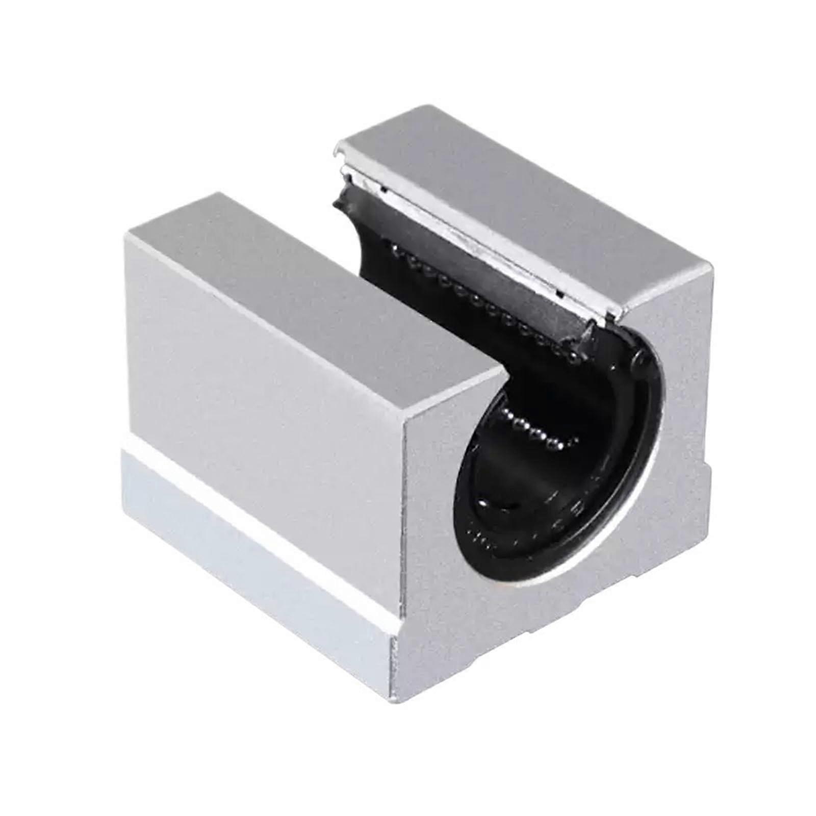 SBR12UU Linear Sliding Bearing with Copper Sleeve and Steel Protection, 2PCS Straight Circle Pressure Plate