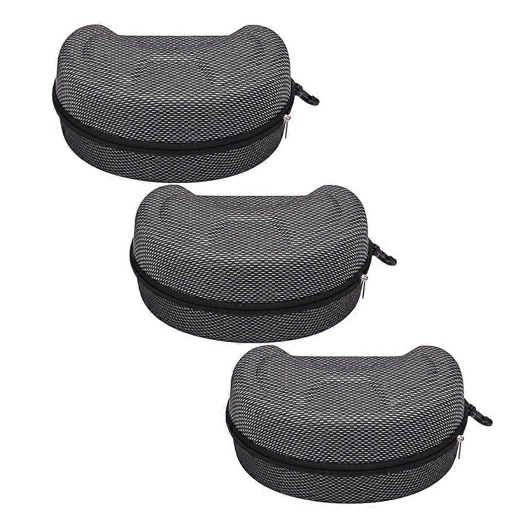 Zipper Sunglass Case for Motorcycle Glasses 3Pcs Hard Storage Case
