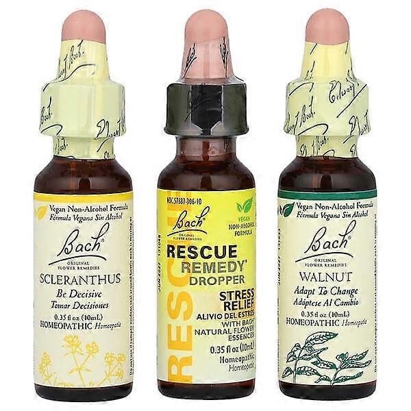 Bach, Original Flower Remedies, Travel Kit, Ready to Go, 3 Droppers, 0.35 fl oz (10 ml) Each