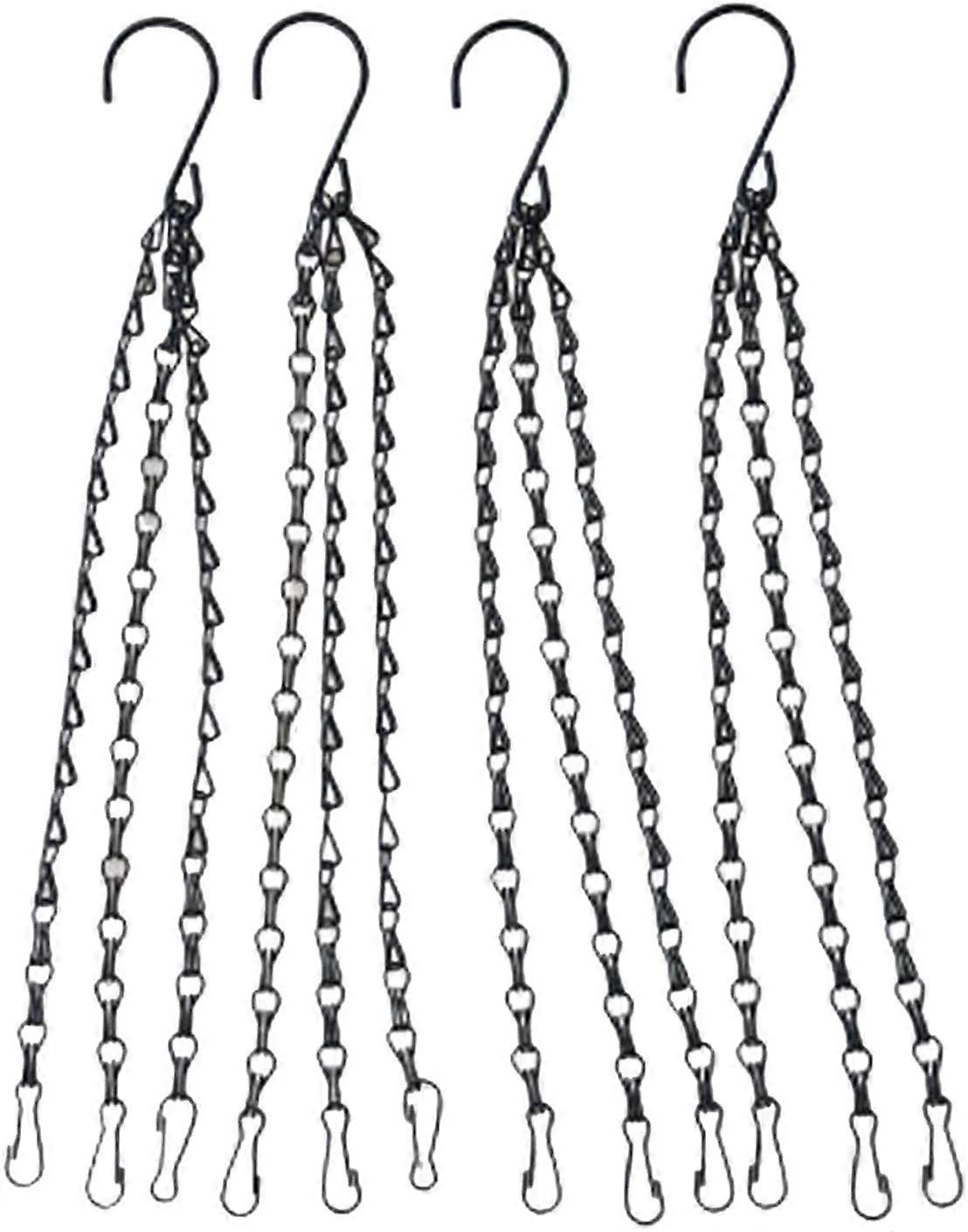 LEAQU 4Pcs Hanging Basket Chains Flower Pot Replacement Chain Hanger for Bird Feeders, Planters, Lanterns and Ornaments