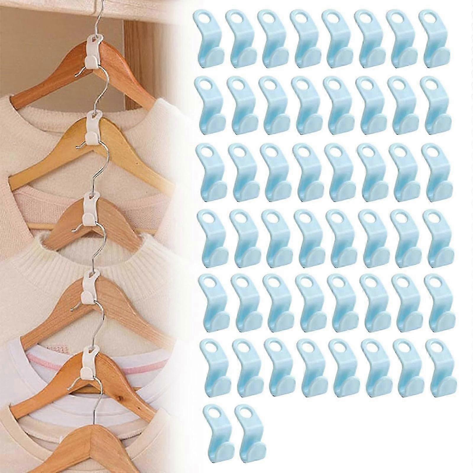 10/50x Clothes Hanger Connector Hooks, Hanger Extender Clips, Cascading Hanger Ho Cs
