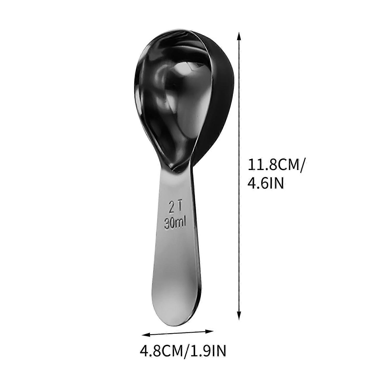 PAVEOS Spoons in Clearance 30ml Stainless Steel Color Contrast Thickened Coffee Spoon with Graduated Measuring Spoon Multi-color-o