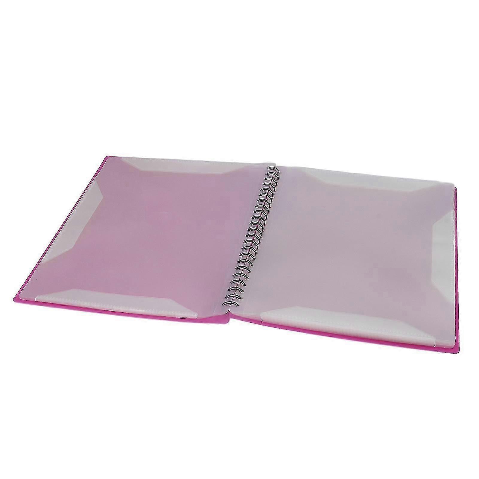 Music Score Folder Sheet Presentation Book Large Capacity PVC for File Home School Office Pink