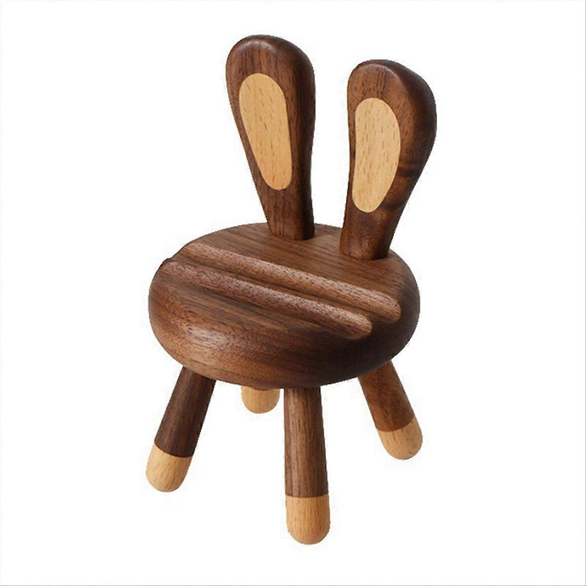 Cute Rabbitdesktop Phone Stand-Solid Wood Ipadstand,