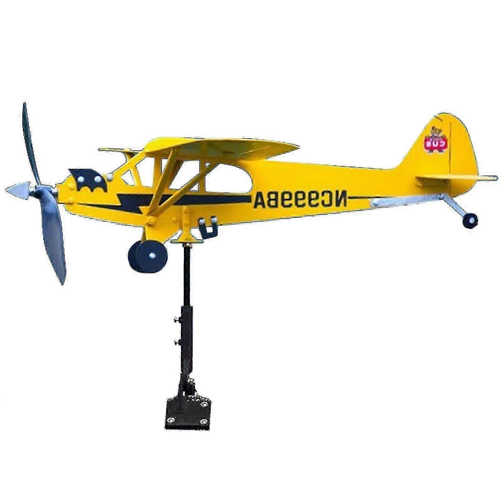 飛行機ウェザーベーン、フライト愛好家のためのギフト、金属天気ベーン風車、飛行機ウェザーベーン装飾、屋根、庭、庭、キューポラ用