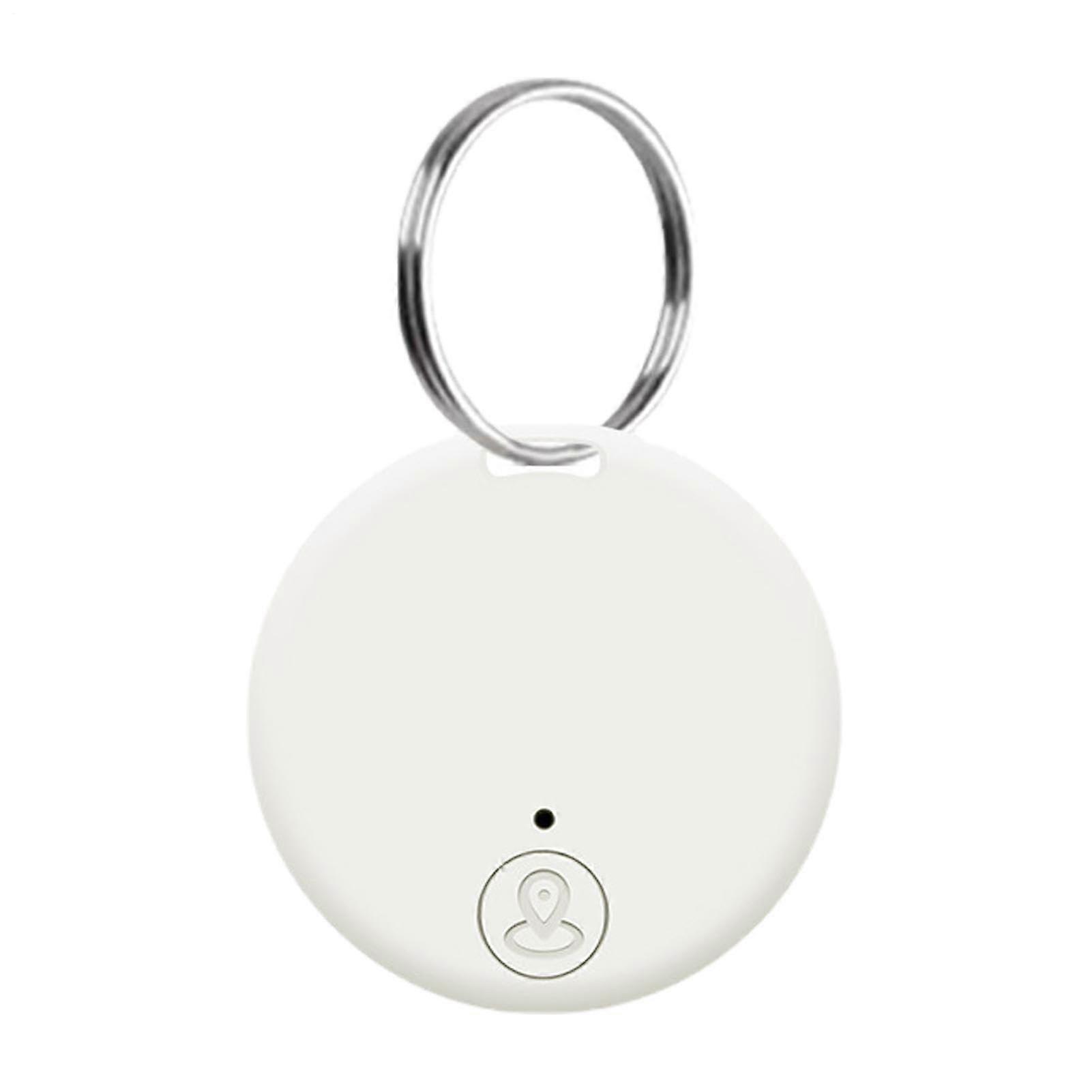 GPS Tracker 3.8cm Mini ABS GPS Locator For Keys Luggage Backpack Dog  iOS Android Compatible, LongLife Battery, White