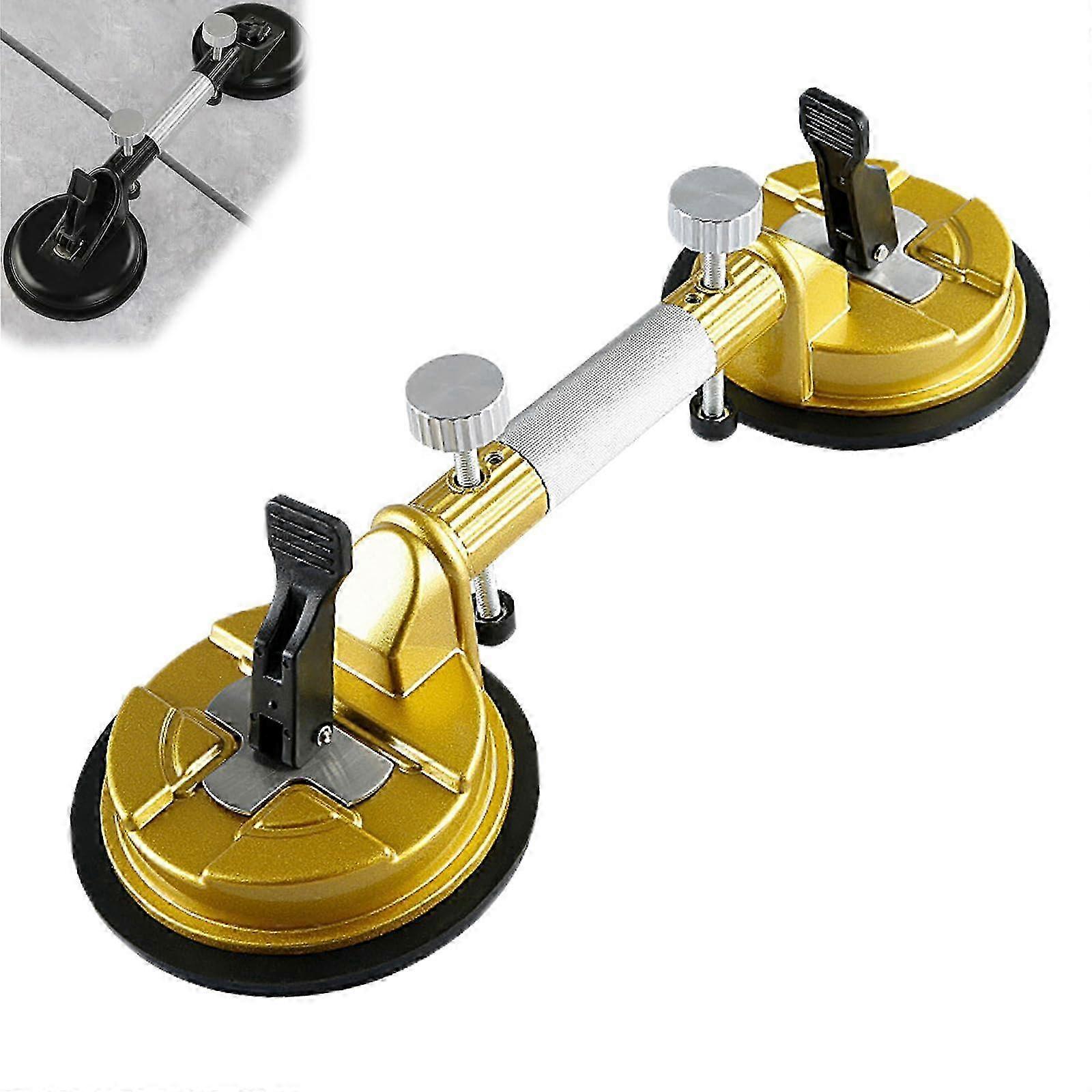 Countertop Alignment Clamps Adjustable Seam Setter With Vacuum Cups Joiner For Leveling Granite Glass Yellow