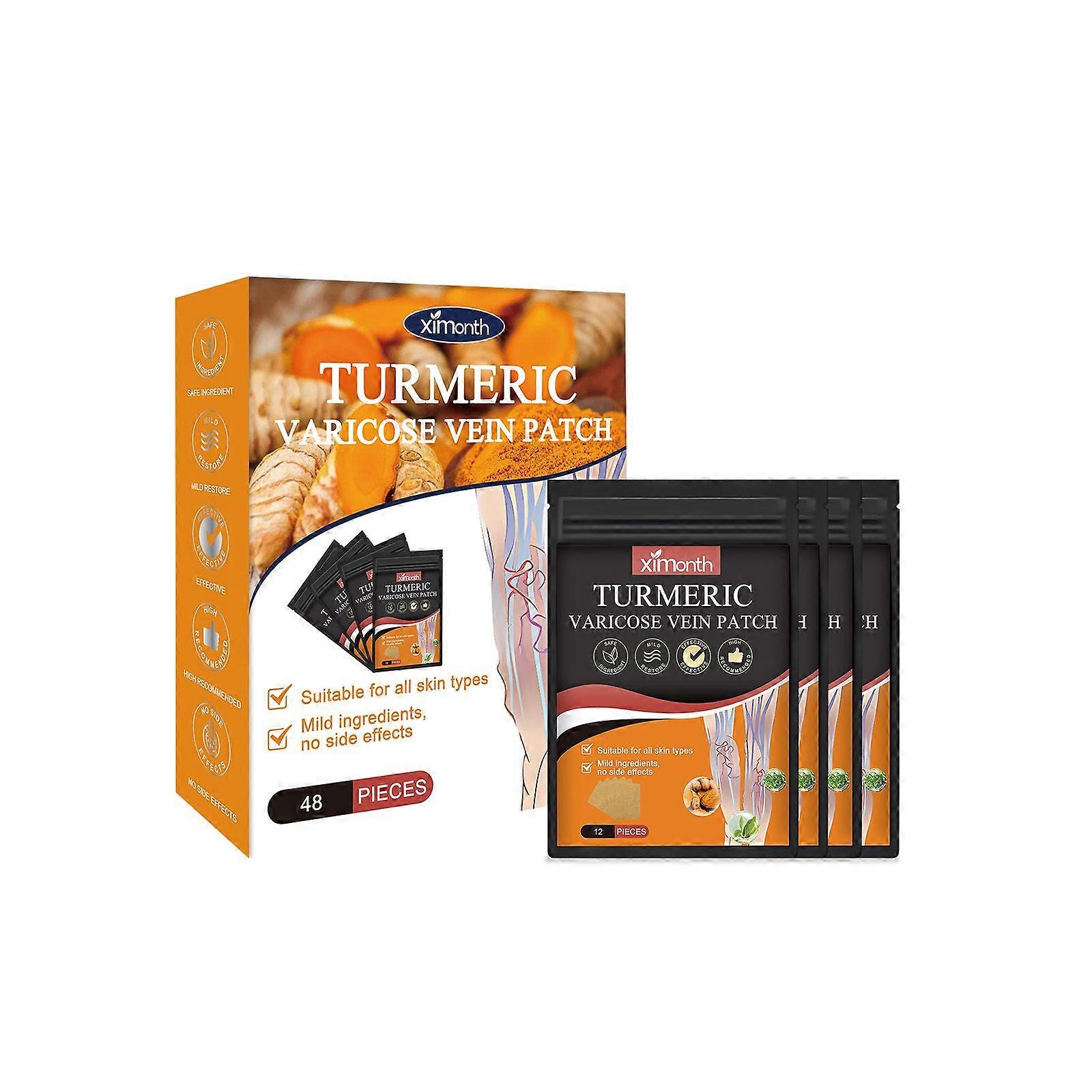 Leg Nursing Adhesive Bandage Contains Turmeric Root Extract, Ginger Root Extract, Saffron Crocus Extract