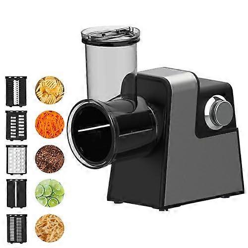 Electric Grater With 5Blade System For Automatic Chopping And Slicing Vegetables And Cheese