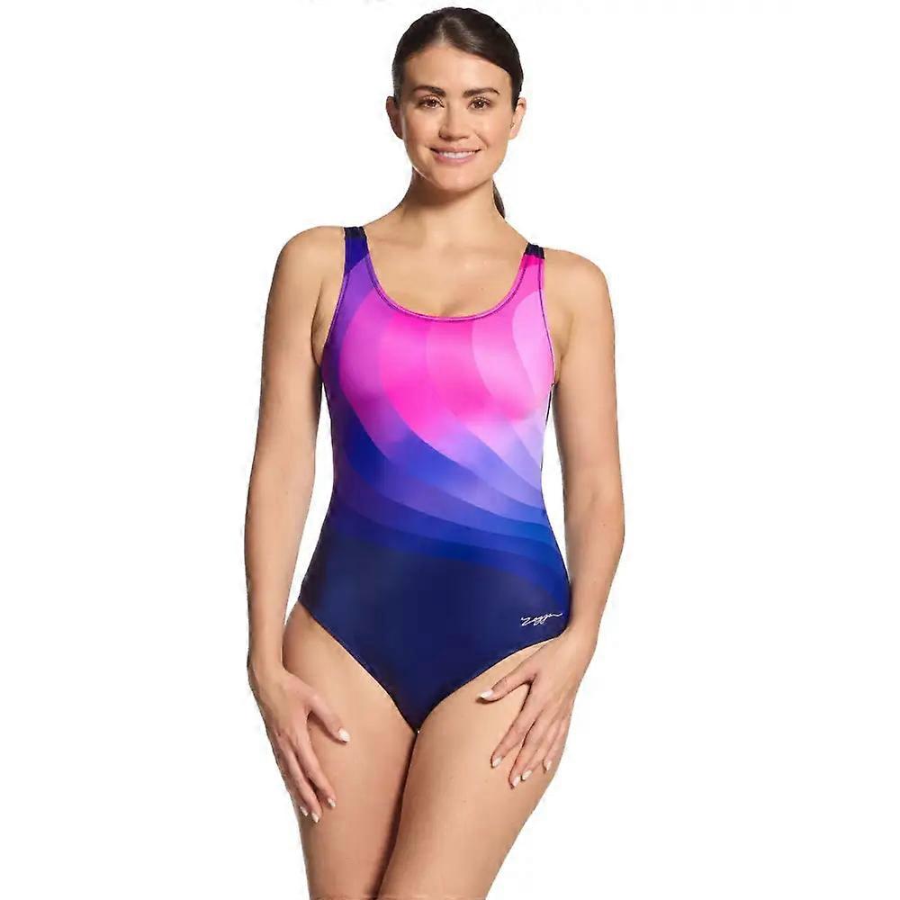 Zoggs Zephyr Scoopback Badedragt - Blå/Multi