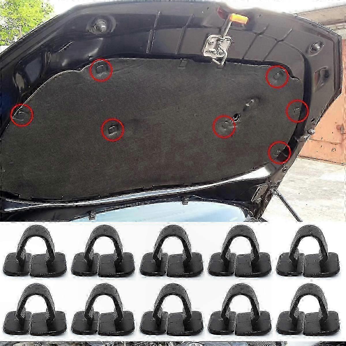 10-Pack Hood Insulation Clips for SUVs and Trucks