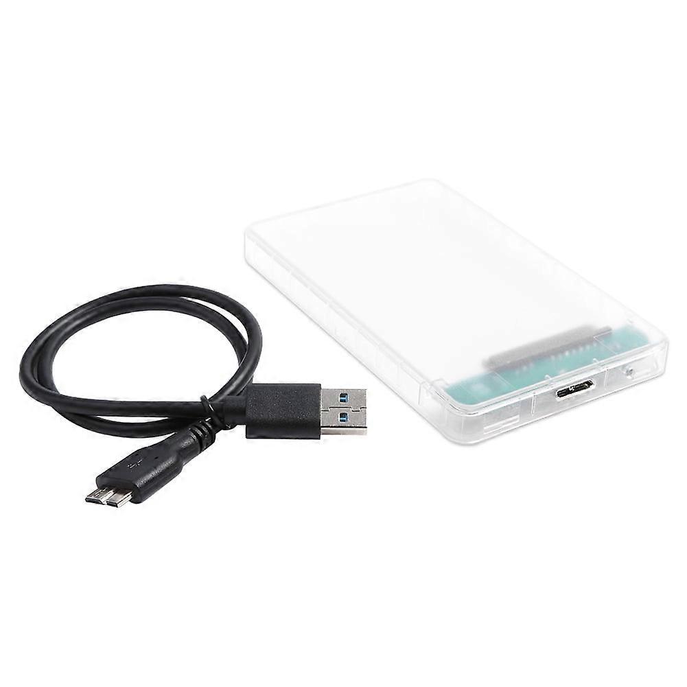 jixopn 2.5 inch HDD SSD Case Transparent SATA III to USB 3.0 Hard Disk Enclosure