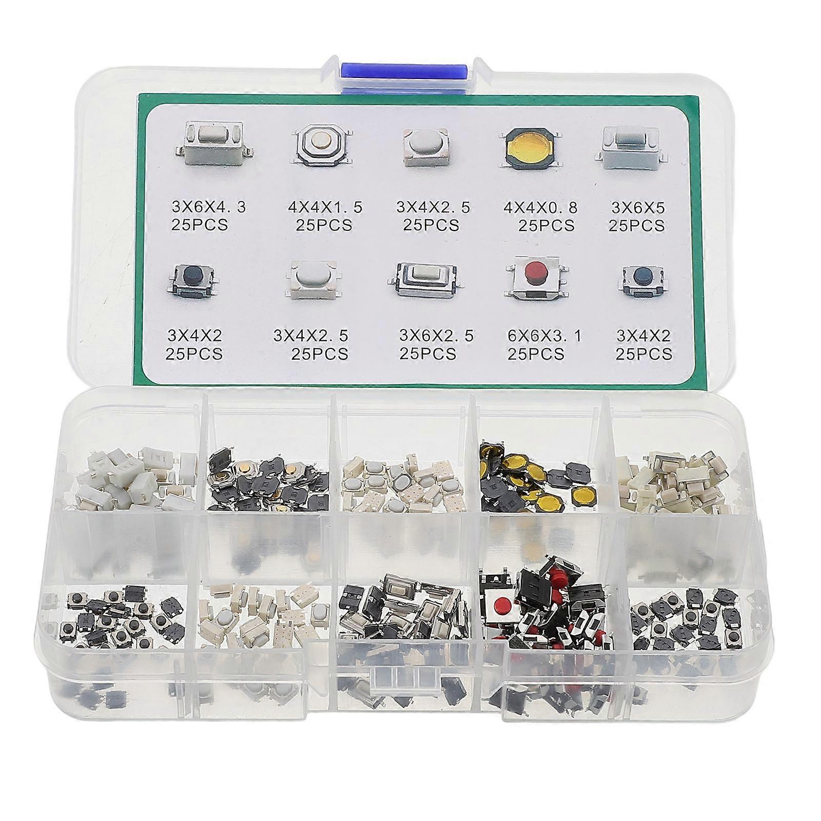 Mini Momentary Tactile Push Button for Car Switch Replacement 250Pcs