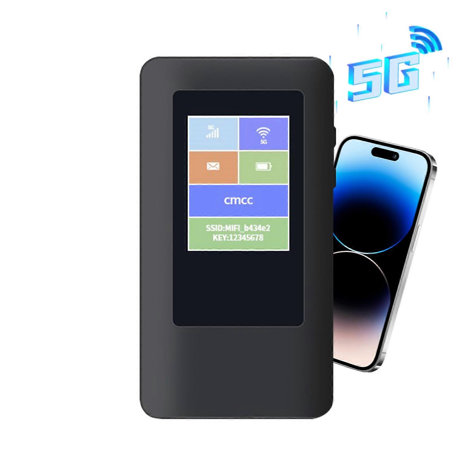 5G Mobile Router Support Color LCD Mobile Hotspot Wifi5 Wifi6 Seamlessly Networking Sharing Shock Resistant Multicolor