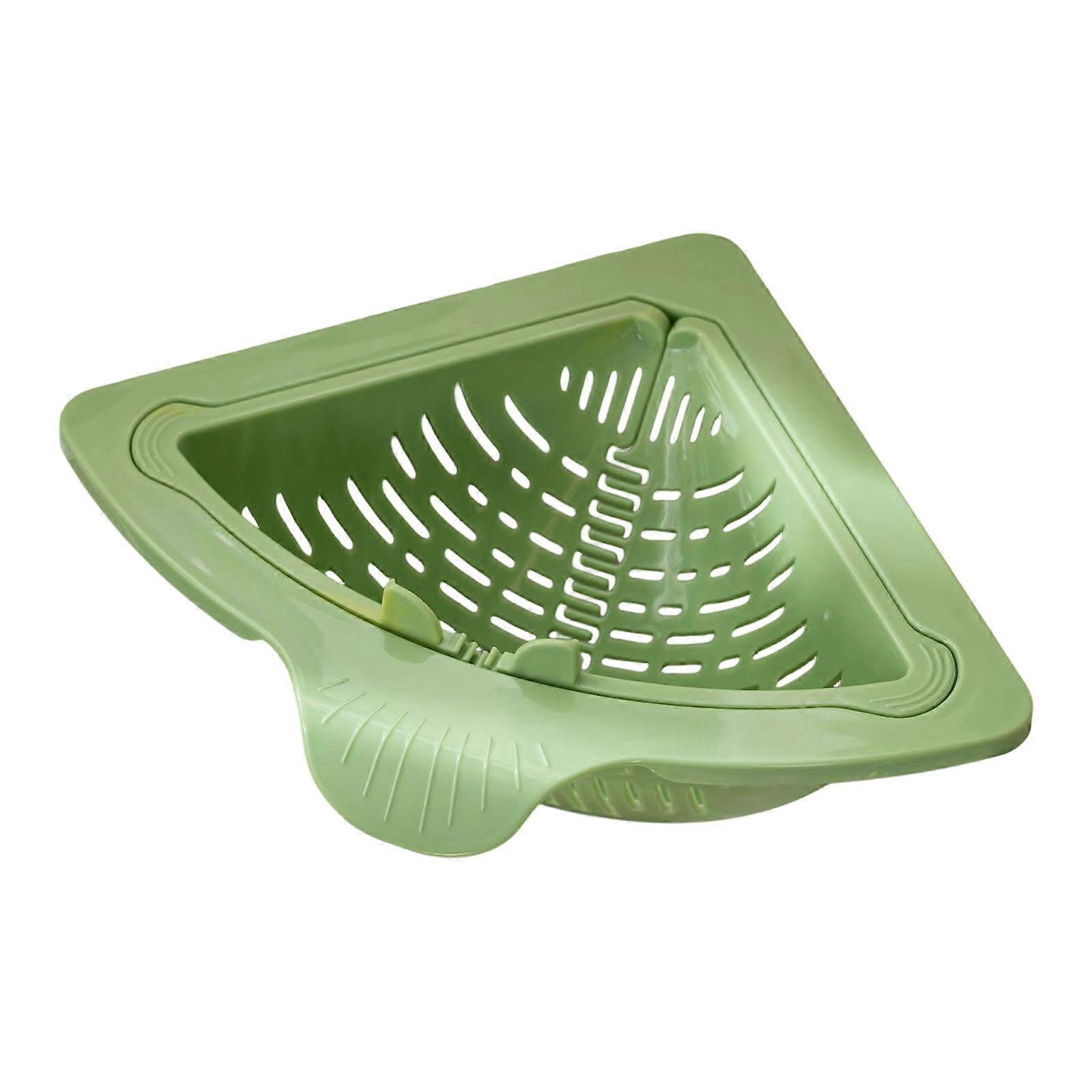 Suction Cup Kitchen Sink Strainer Basket for Easy Dish and Utensil Storage Practical Faucet Hanging Draining Shelf  Green