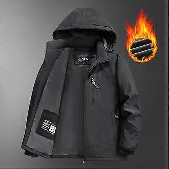 Autumn Winter Men's Fleece Warm Jackets Trendy Men Outerwear Windbreaker Hooded Coats Men Climbing Waterproof Tactical Jacket