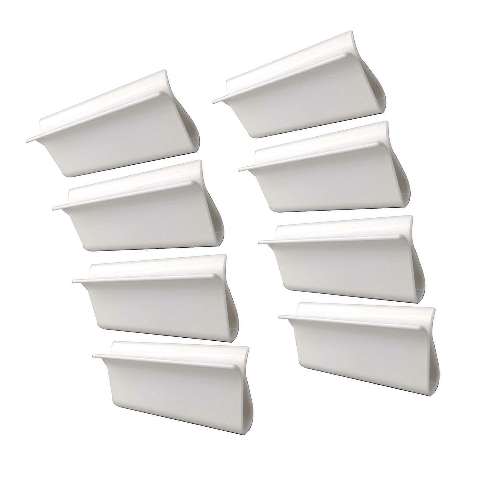 Pack Of 8 R Shade Pull Handles Full of durability Plastic Replacement Parts For Window Blinds Easy Installation  White