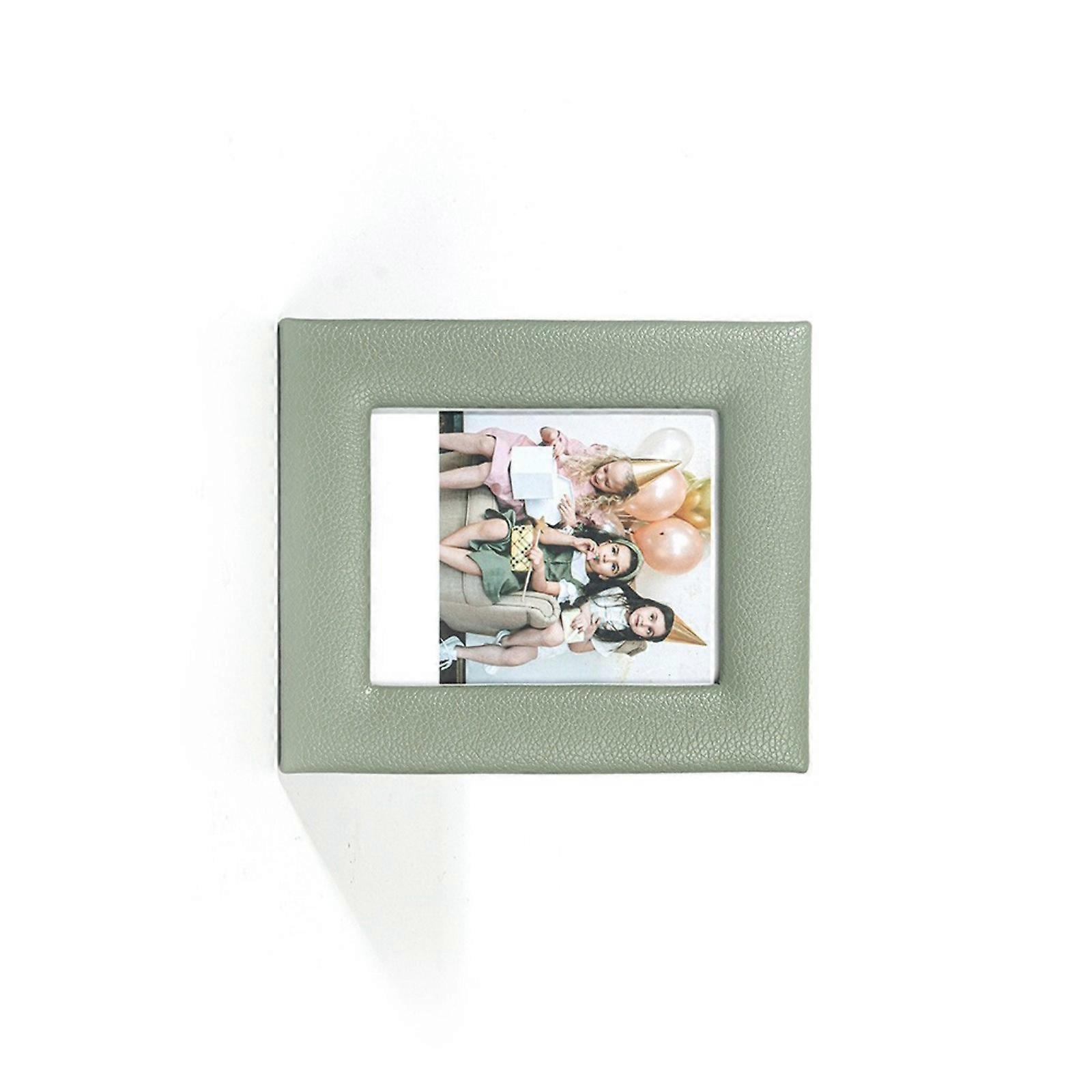 Traditional PU Leather Worktop Frame Consistent Wide Format Immediate Photos Horizontal Vertical Desktop Decoration  Green