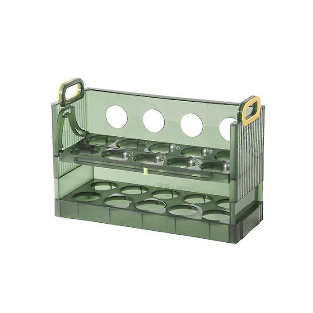 Egg Storage Container with Handle, 20 Grid Large Capacity Egg Holder Tray Organizer for Refrigerator