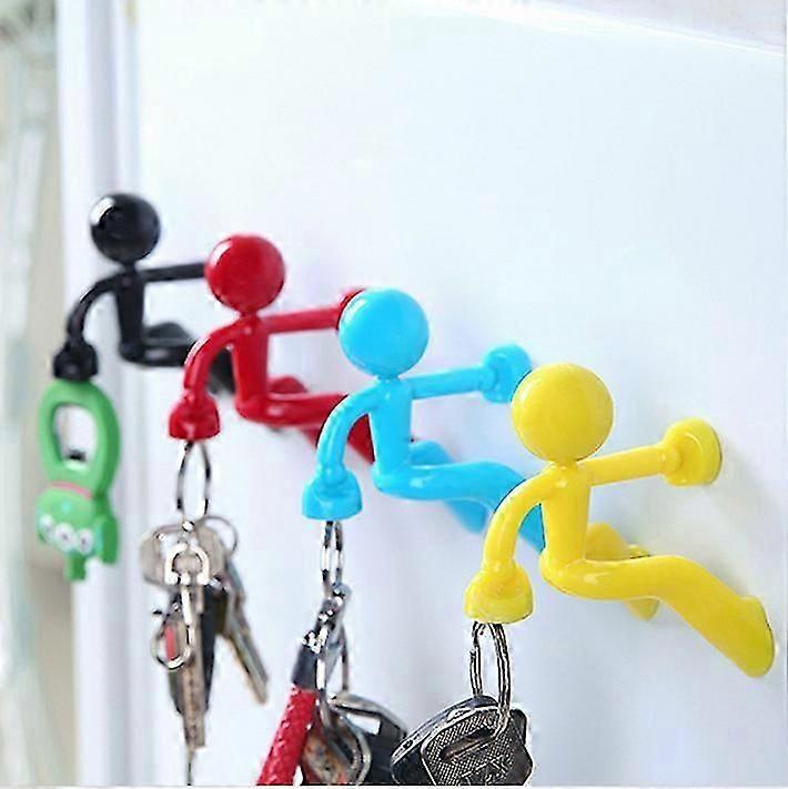 Set Of 4 Strong Magnetic Key Holder Hooks With Wall Climbing