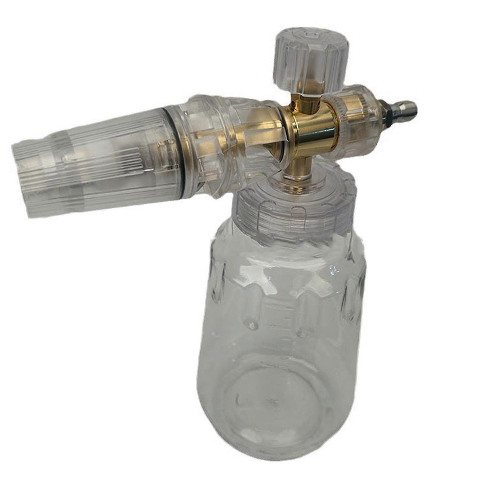 Professional Foam Dispenser Suitable For Car Washing 1L Transparent Container Quick Connection Fitting 5 Sprayed Angles Multicolor
