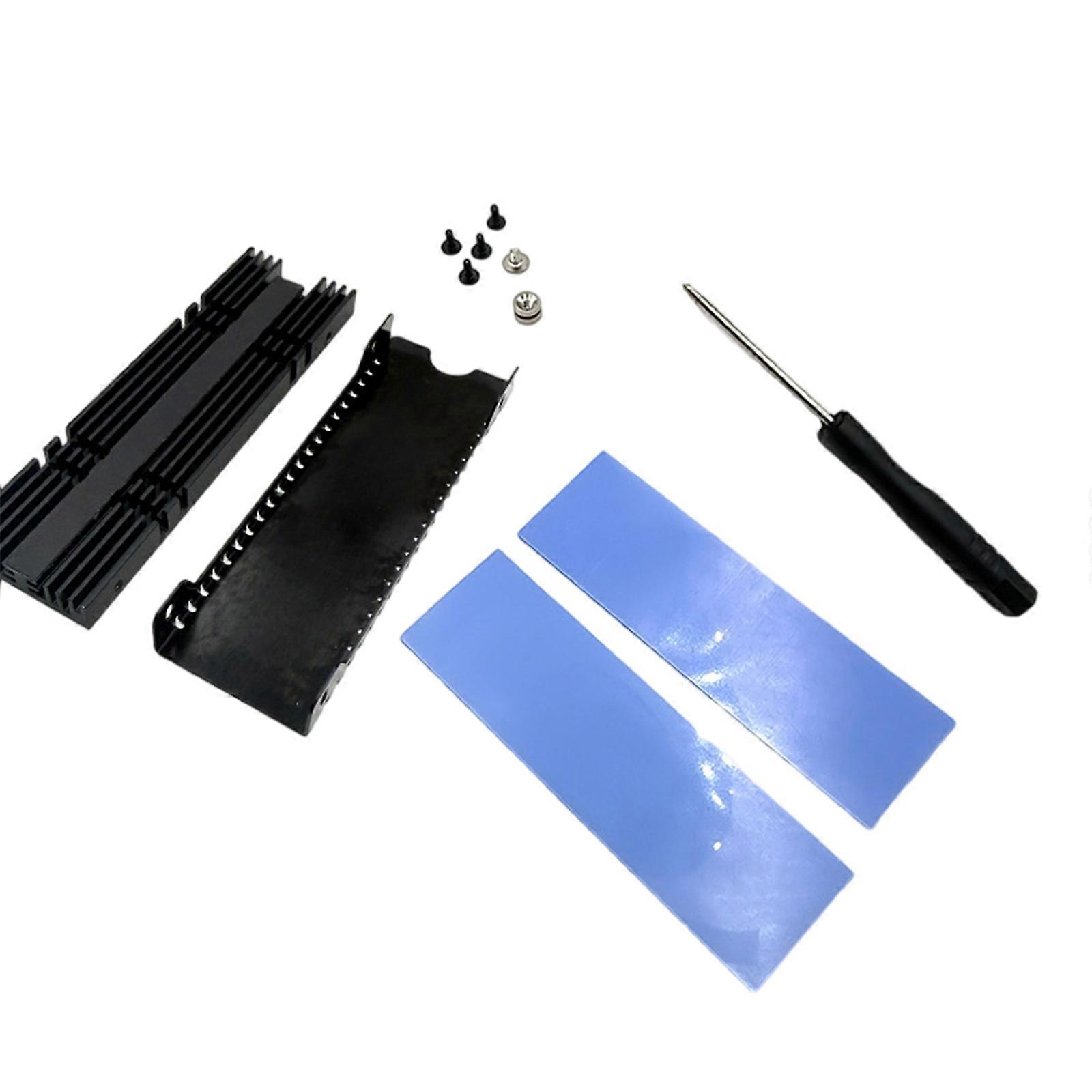 Aluminum Heatsink Heat Dispersion Cooling For PCIe Solid Disks Increased Area Reduces Heat Load Multicolor