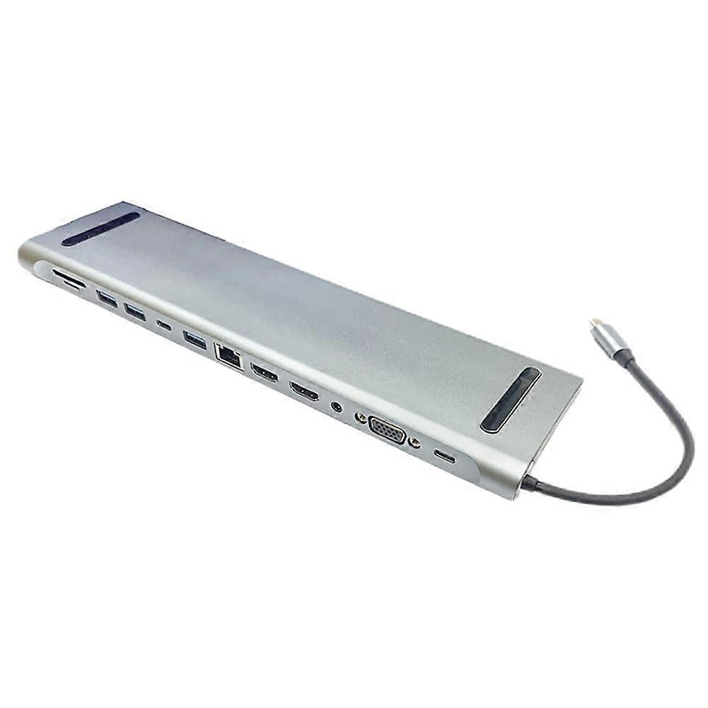 USB C Hub 12 in 1 Multiport Adapter with HDMI, Ethernet, USB 3.0, SD/TF for Laptop Docking
